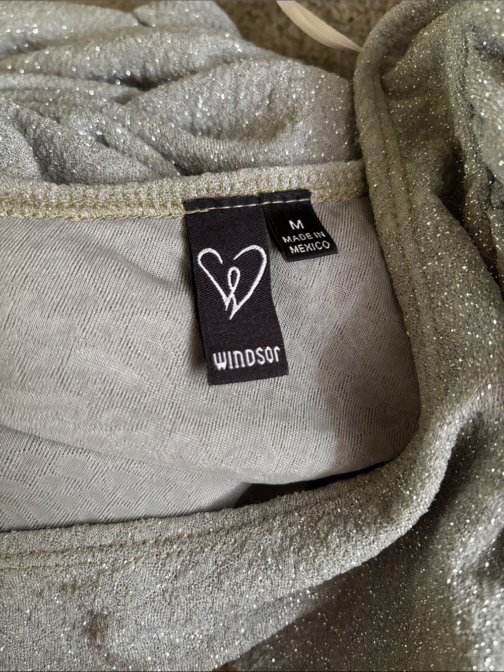 Windsor Shimmery Silver One-Shoulder Dress - Picture 2 of 2